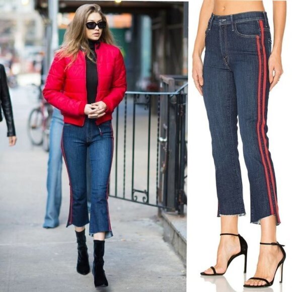 💕MOTHER💕 Insider Crop Step Fray Jeans ~ Speed Racer 26 - Picture 3 of 16